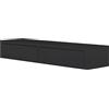 MODULARREDO | DOMINO MAXI Mensola da Muro con Cassetto, Comodino Sospeso, Mensola da Parete, 88.2x13.4 p23.7 cm, Nero - Made in Italy