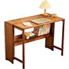 uemlle Scrivania Pieghevole, Scrivania Per Computer In Legno Massello Con Libreria, Piccola Scrivania Per Laptop Per Lavoratori, Studenti, Per Camera Da Letto, Sala Studio(80/100*55(Size:80*55*76CM,Color:B)