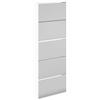 vidaXL Scarpiera a 5 Strati con Specchio Bianca 63x17x169,5 cm