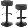 WOLTU Sgabelli da Cucina Set 2, con Spazio Contenitivo, PU, Antracite