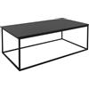 ML DESIGN modern living ML-Design Tavolino da Caffè 110x39,5x59 cm Nero Rettangolare Struttura in Metallo Design Industriale Tavolo da Salotto e da Consolle