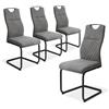 JIEXI sedie sala da pranzo moderne a sbalzo 6 Sedie - Seduta imbottita, struttura in metallo, design ergonomico (4 sedie)
