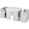 COSTWAY 4 in 1 Set di Tavolo e Sedie per Bambini 3+ Anni