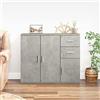 Generico Credenza Grigio Cemento 91x29,5x75 cm in Legno Multistrato,Armadietti e portaoggetti,Buffet e credenze-823273