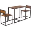 yelloo - Tavolo Bar con Sgabelli Salvaspazio, Angolo Bar per Casa, Tavolino Bar uso Interno, Ideale per Birreria, Pizzeria, Perfetto per Arredare Casa con Stile (Siena - Tavolo + 2 Sedie)