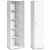 Home Collective Libreria Armadio Scaffale Organizer Armadio multiuso con 4 ripiani regolabili portadocumenti Scaffale da parete stretto in legno per camera da letto corridoio ufficio Larghezza 40 cm Bianco