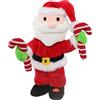 Clondo Babbo Natale, Addobbo Natalizio, Decorazione di Natale, Ornamento, Tradizione, Oggettistica, 30H cm, Movimento, Musica