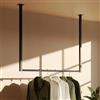CLP Asta appendiabiti Fenton I per soffitto, in metallo, corridoio, guardaroba e camera da letto, 80 x 80 cm