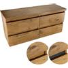 paplinskimoebel Armadietto da bagno con cassetti, 120 x 51,5 x 39 cm, doppio lavabo