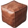 Baoblaze per pouf marocchino Hassock Storage per cuscino ottomano Premium Room, marrone quadrato