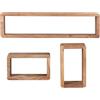 FineBuy Mensola 80x15x20 cm Acacia Massello, Mensola Sospesa Stile Country