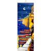 Napolamp Mattonella in Ceramica cm. 10x30 con Stampa di Uno Paesaggio della costiera amalfitana, Paesaggio Sorrento Notte piastrella Ornamentale da Appendere.