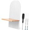 IMIKEYA Mensola da Parete Portacandele a Muro Rustica in Legno Bianco Facile da Installare Versatile Accessori Necessari per Decorazioni Soggiorno