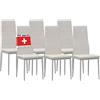 Albatros 2699 Milano Set Di 6 Sedie Da Pranzo, Bianco