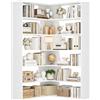 FirFurd 190,5 cm Libreria da Parete, Libreria Angolare a 6 Ripiani Bianco