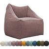 chilly pilley Poltrona Con Schienale E Braccioli Riempita Di Palline Di Polistirolo Espanso Comoda Poltrona Per Adulti E Bambini Ampia Scelta Di Colori E Tessuti (Rosa Chiaro)