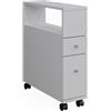 Vicco Cassettiera da bagno Fynn, Bianco, 17.6 x 61.6 cm con 2 cassetti, da parete per la conservazione di accessori da bagno