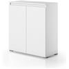 Kiamami Valentina - Mobiletto Multiuso Bianco Per Bagno 2 Ante