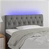 IBUQDDV Testiera Letto Matrimoniale Grigio Scuro 100x7x78/88 cm LED Tessuto Camera Degli Ospiti
