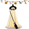 Generico Decorazioni Fantasma, Decorazioni di Halloween Outdoor in Piedi Fantasma con Scopa di stregone, luci di Halloween-Ghost per Portico del Cortile Porchi Yards Gardens Lawn Hounted House