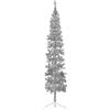 Generico Albero Natale Artificiale Sottile a metà Supporto Argento 210cm,Casa e Giardino,Arredo,Decorazioni Natalizie,Alberi di Natale-344597