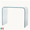 Stilprojectstore - Consolle in Vetro Curvato Trasparente L 120 Made in Italy (Consolle 120)