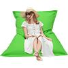 Gardenista Poltrona Sacco Pouf | Bean Bag Grande XXL per Interni & Esterni 125X160cm | Rettangolare Slab Beanbag per Adulti e Bambini | Incl. Borsa Interna Ricaricabile con Perle EPS (Verde)