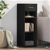 MOBCANT Credenza, Mobile cucina Mobiletto ingresso Mobiletto multiuso Madia da Salotto Utilizzabile per Albergo Camera da letto Soggiorno Ufficio Nera 30x42,5x93 cm in Legno Multistrato