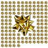 Relaxdays Set da 1000 Fiocchetti per Pacchetti Regalo, Autoadesivi, Stelle Decorative per Natale e Compleanni, Ø 5 cm, Oro