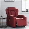 SECOLI Poltrona Relax Reclinabile, Poltrona Massaggiante, Poltrona Relax Elettrica, Poltrone per Anziani, Poltrone per Soggiorno, in Similpelle Rosso Vino