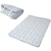EMOOR Materasso Futon Giapponese Imbottito MACHI 140 x 202 cm Triangolo-Grigio (Shinsengumi Makoto), Soffietto Pieghevole Cinghie Elastiche Dormire a Terra Letto Ospiti Tatami