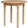 k koma Tavolo rotondo in pino massiccio, laccato, strato protettivo durevole, diametro 90 cm