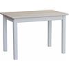 k koma - Tavolo da pranzo in legno massiccio di pino, laccato, colore: bianco/miele (80 x 100 cm)