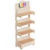 Cemab srl Cemab America, espositore in legno 4 piani con montaggio ad incastro, scaffalatura autoportante per prodotti in negozi e supermercati (63 cm, Personalizzato)