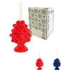 PALUPLUS 12 Bomboniere in Ceramica a Forma di PIGNA Siciliana con Profumatore, Misura 9x13 cm, Provetta in Vetro con Bastoncini, Regalo per Battesimo, Comunione, Feste, Matrimonio -315M (Rosso)
