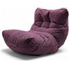 Aiire Pouf Poltrona Sacco di Design - Puff per Sedersi in Cotone con Imbottitura Inclusa - Bean Bag Chair per Salotto, Camera da Letto o Lettura - Pouffe Moderno Viola