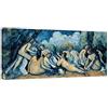 DìMò ART Quadro Stampa su Tela con Telaio in Legno Paul Cezanne The Bathers (Detail) Misura 80x40 CM (31,49x15,74 Inches)
