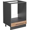 Vicco Mobile per forno da incasso Fame-Line, Rovere dorato, 60 cm senza piano di lavoro, per la combinazione con altri moduli della serie Fame-Line