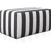 Deshome Pouf poggiapiedi 83x43x44 cm stoffa Idrorepellente: Pouf design moderno per divano soggiorno camera da letto, Puff poggiapiedi, Pouffe salotto Minerva (Rigato)
