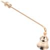 MUELODSIC Spegnicandele in Alluminio con Manico Lungo Stile Vintage Colore Oro per Estinguere Stoppini di Candele a Casa, Design Elegante Che Prolunga la Vita della Candela