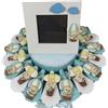 Sindy Bomboniere Torta bomboniera portaconfetti Battesimo Nascita Maschietto con Confetti crispo kkk (Torta Magnete Mongolfiera)