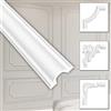 HEXIM Stuccatura in HDPS/PU bianco - Stuccatura per cornici murali, decorazione murale, cornice per immagini - Listelli HCR (10 metri HCR518) Stuccatura a soffitto, cornice per immagini, cassettoni