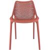 Cribel Set 4 Sedie Braga 2 in Polipropilene Carta da Zucchero | Sedie Impilabili per Cucina, Sala da Pranzo, Giardino e Bar | Design a Rete, Resistenti e Moderne (ROSSO MATTONE)