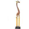 Artisanal - Statua in legno a forma di giraffa in posizione eretta, altezza 100 cm
