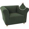 WWQQKJ Copridivano Chesterfield Elasticizzata Fodera per Divano Elasticizzato Antiscivolo Antimacchia, Copridivano 3 Posti con Braccioli Tessuto Super Morbido(Verde Bronzo,1 Posto)
