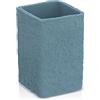 Inbagno Portaspazzolini a Bicchiere Effetto Pietra, Turchese Cobalto in Resina (Portaspazzolini)
