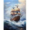 MAFANG Kit di Pittura con Diamanti 5D Kit di Arte in Cristallo per Veliero retrò Kit di Pittura con Diamante Rotondo Completo per Regali di Decorazione della Parete di Casa 50x70cm