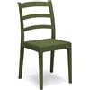 REDÒKASA Sedia in polipropilene REA, MADE IN ITALY, impilabile, resistente ai raggi UV, design classico, ideale per sala da pranzo, cucina, sala d'attesa, bar, ristoranti o giardino (Verde Oliva, 1)