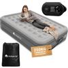 Juskys materasso gonfiabile Sapri L, colore antracite - Letto matrimoniale ad aria automatico e autogonfiante - Come letto per ospiti o per campeggio - Pompa integrata