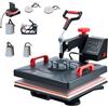 CREWORKS 8 IN1 Pressa a Caldo 38 X 38CM Pressa di Calore 1400W Macchina Sublimazione Digitale Girevole a 360 Gradi con Controllo Digitale Termopressa per Magliette, Cappelli, Borse, Piatto, Tazza